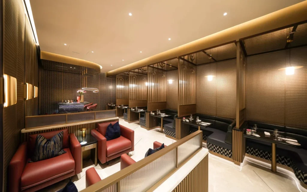 British Airways has opened up its new airport lounge at Dubai International Airport, and it brings luxury to a whole new level, with chic styling, antique-mirrored ceilings, and the Concorde Dining Room