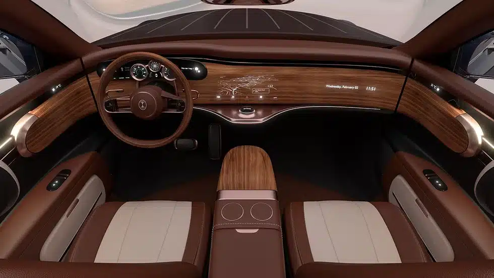 The interior of the Dacora Motors cars differs itself on its customisation - it can even be customised for different seasons.