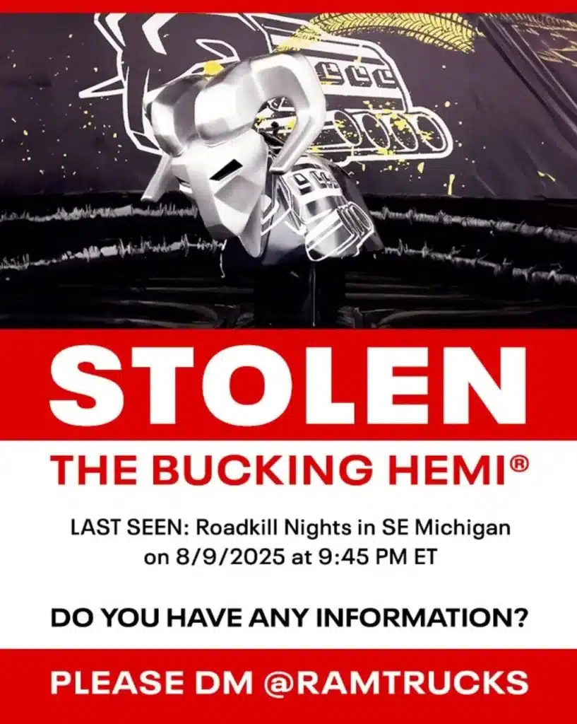 Ram’s Bucking Hemi mechanical bull was returned following ‘67 hours of uncertainty’ after going missing following the Roadkill Nights event in Michigan