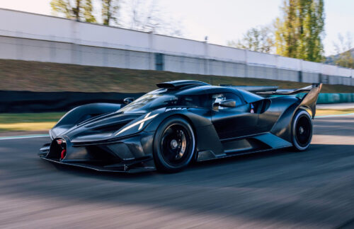 New footage shows the Bugatti Bolide hypercar on the track