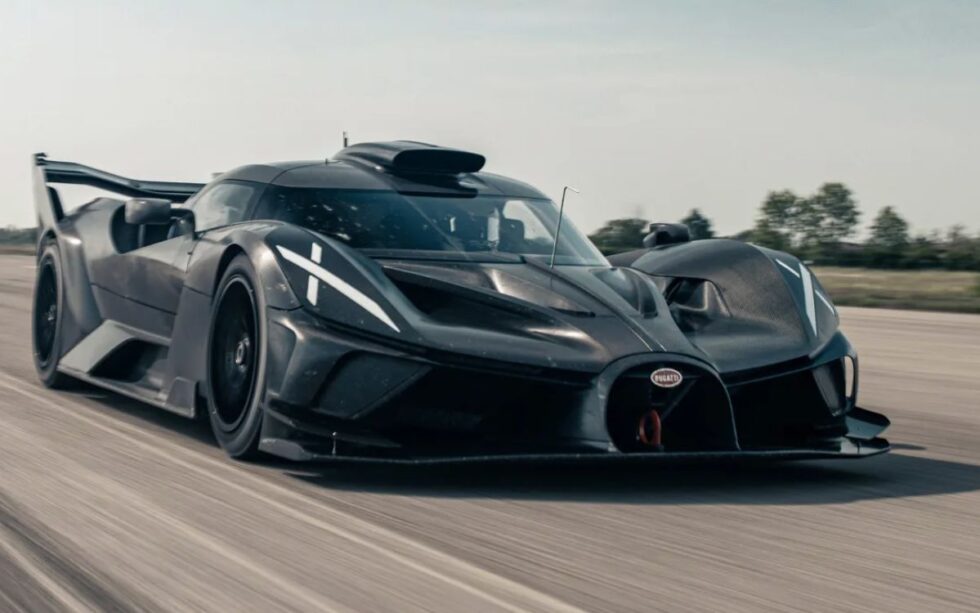 New footage shows the Bugatti Bolide hypercar on the track