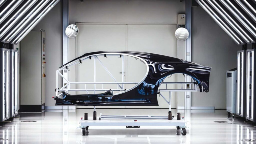 How long it takes Bugatti to paint one of its cars is beyond comprehension