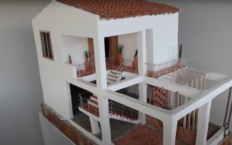 YouTuber builds a miniature house