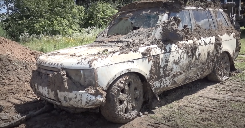 Buried Range Rover