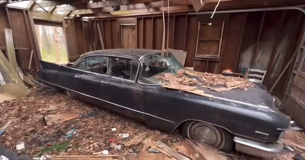 1960 Cadillac DeVille in abandoned mansion