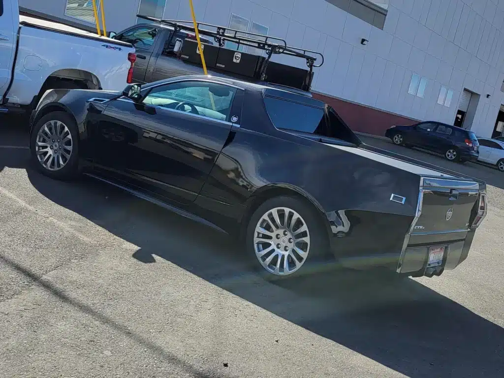 Someone turned this Cadillac CTS Coupe into a pickup truck