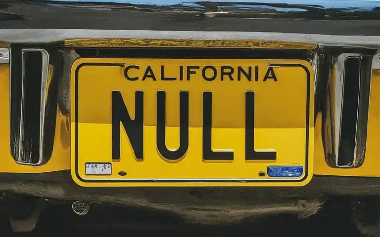 california man license plate