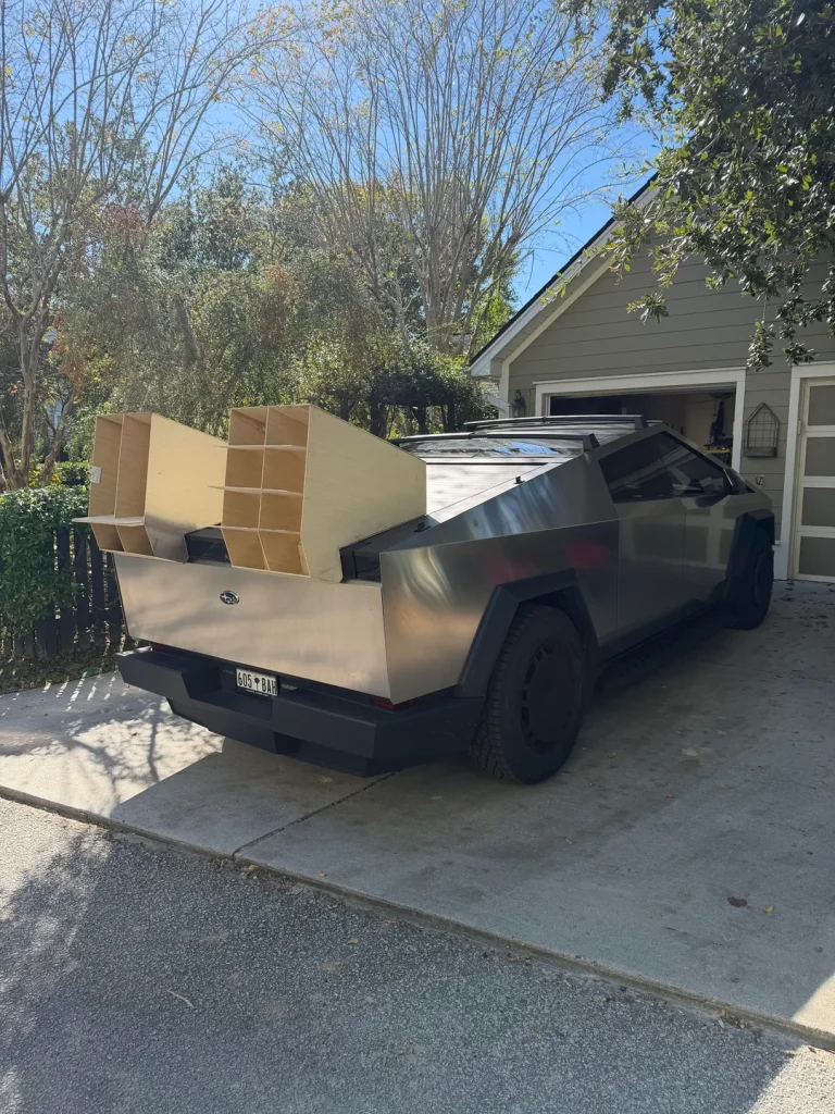 This CyberDeLorean uses a Tesla Cybertruck to pay tribute to a silver screen icon