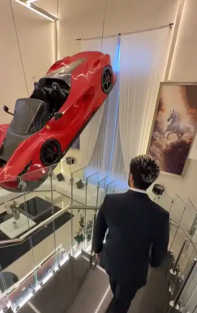 Dubai entrepreneur is so rich he just hung a car from the ceiling of his mansion as a chandelier