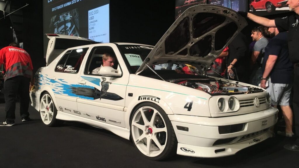 car from Fast and Furious Jetta, owned by Frankie Muniz, at auction
