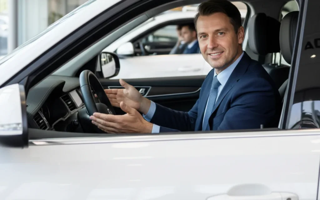 North Carolina car dealership worker asked people to guess what car he's in and almost no one got it right