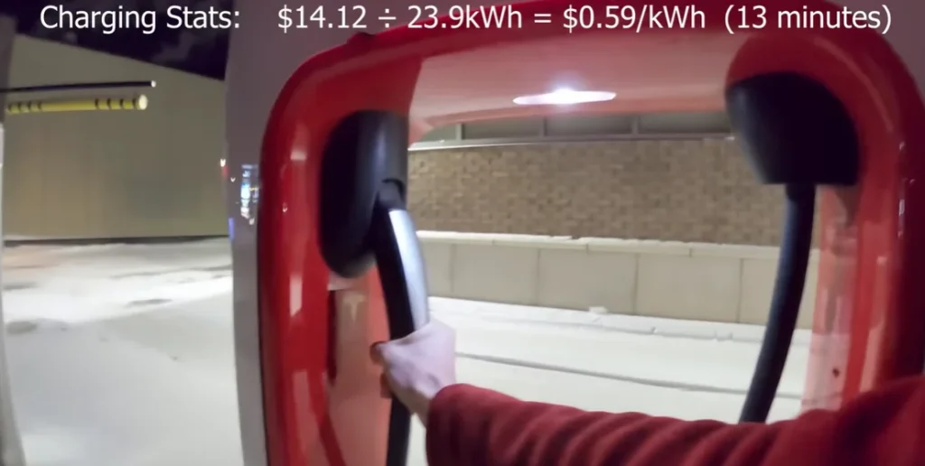 Canadian takes his Tesla Model Y to a Supercharger at -31°F to see what would happen and is taught an interesting lesson