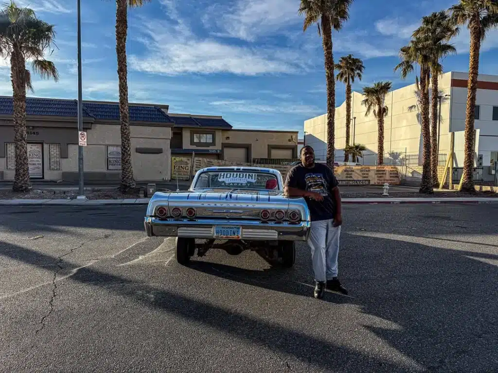 Chevy Impala with chrome wrap