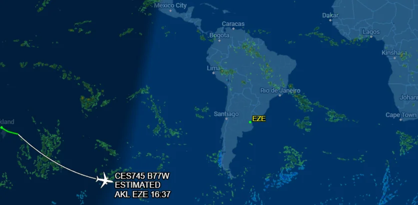 China Eastern Airlines launches world's longest direct flight with 12,247 miles being covered