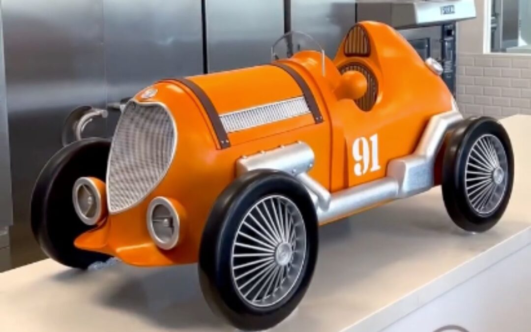 This race car was made using 18kg of chocolate