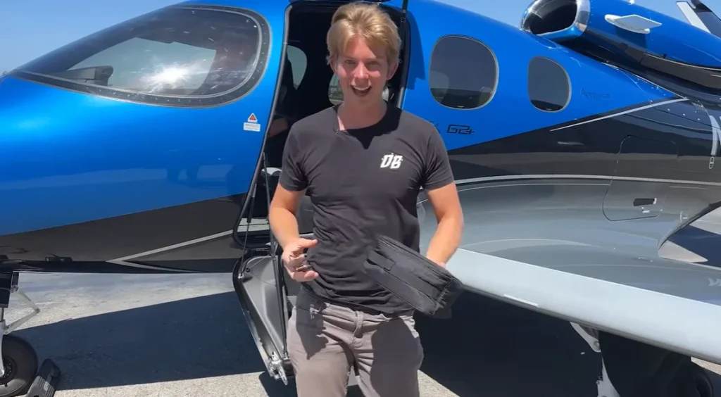 A rookie US pilot takes the controls of a $3.5 million Cirrus Vision Jet, flying and landing it himself in a once-in-a-lifetime test
