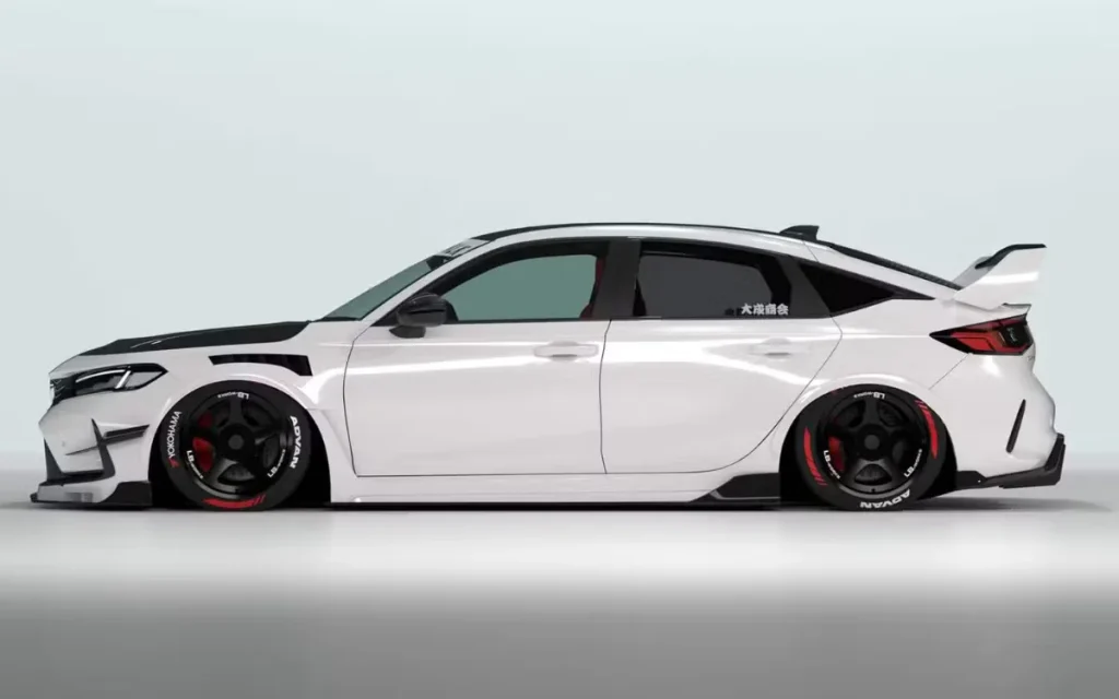 Liberty Walk has reworked the Honda Civic Type R with a widebody kit, carbon aero, and extreme stance, turning the iconic hot hatch into a bold street build