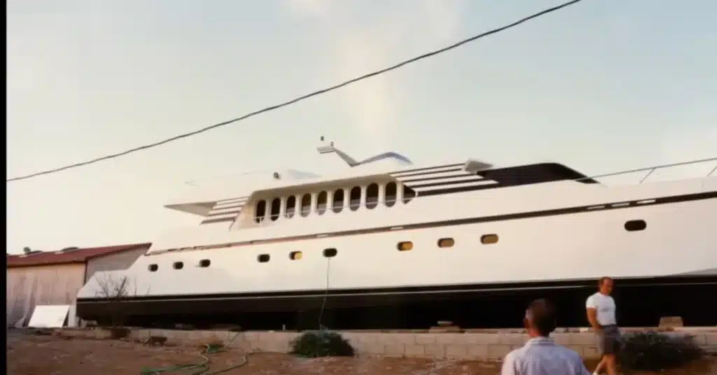 mega yacht backyard