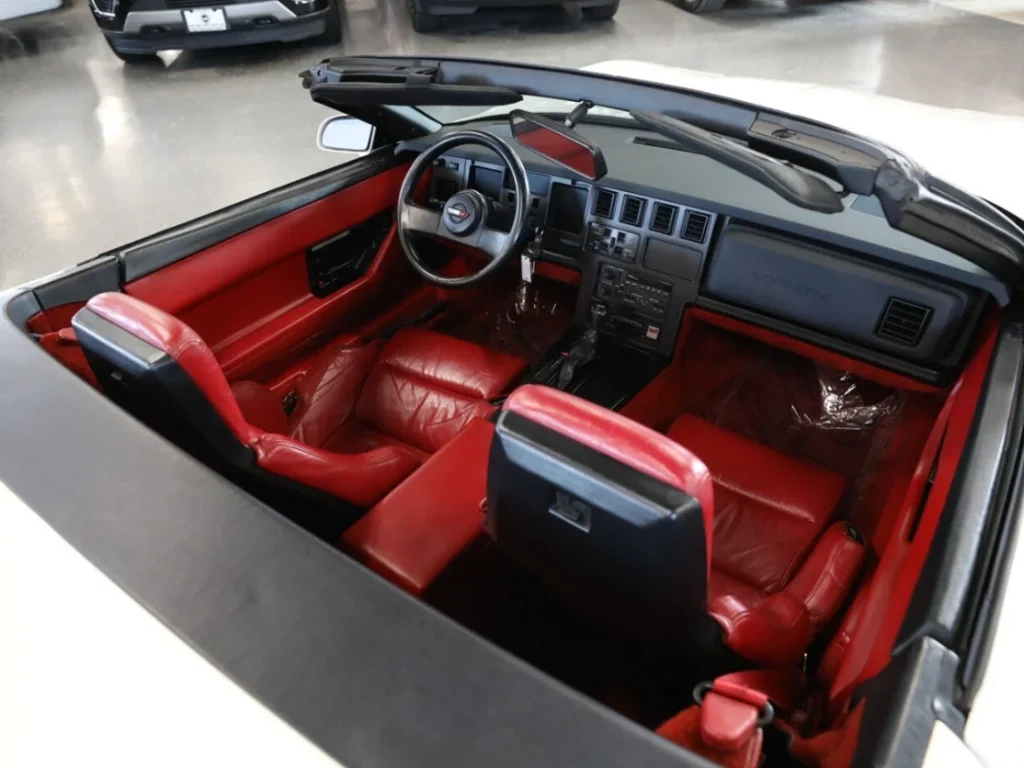 This stunning 1986 Indy 500 Pace Car edition Corvette convertible is finished in pristine white over a red interior and has just 16,000 miles on the clock
