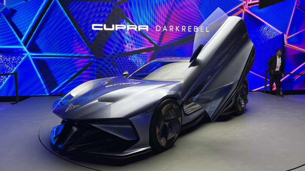 The CUPRA DarkRebel has just been unveiled at the Munich motor show