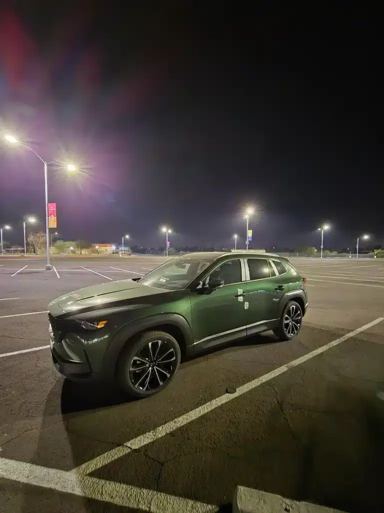 2025 Mazda CX-50 abandoned in car park with plastic intact