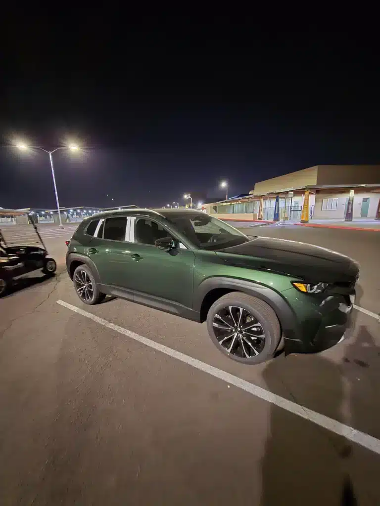 2025 Mazda CX-50 abandoned in car park with plastic intact