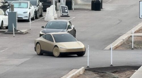 Tesla spotted testing Cybercab at the gigafactory in Texas