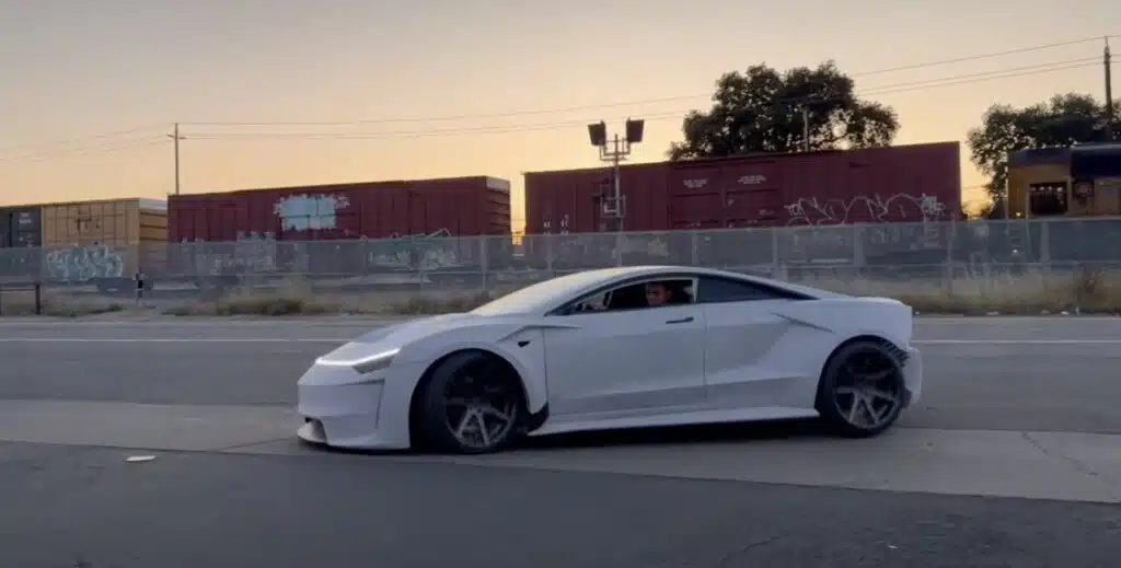 Tesla Model 3 converted into one-off CyberRoadster