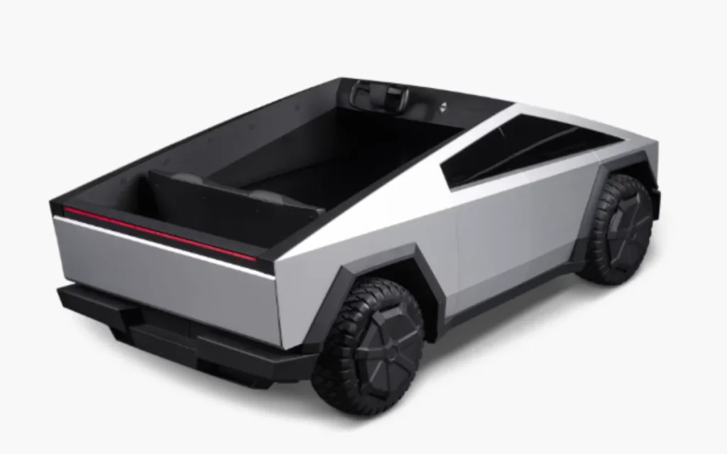 Tesla sells a teeny Cybertruck for kids and it comes with electric braking, rear-wheel drive, and LED headlights