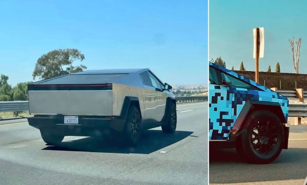 Cybertruck spotted with insane digital camo wrap