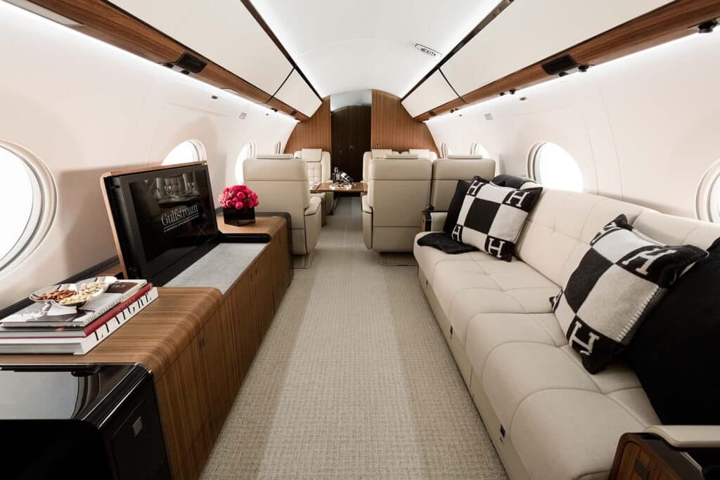 Cristiano Ronaldo's private jet interior