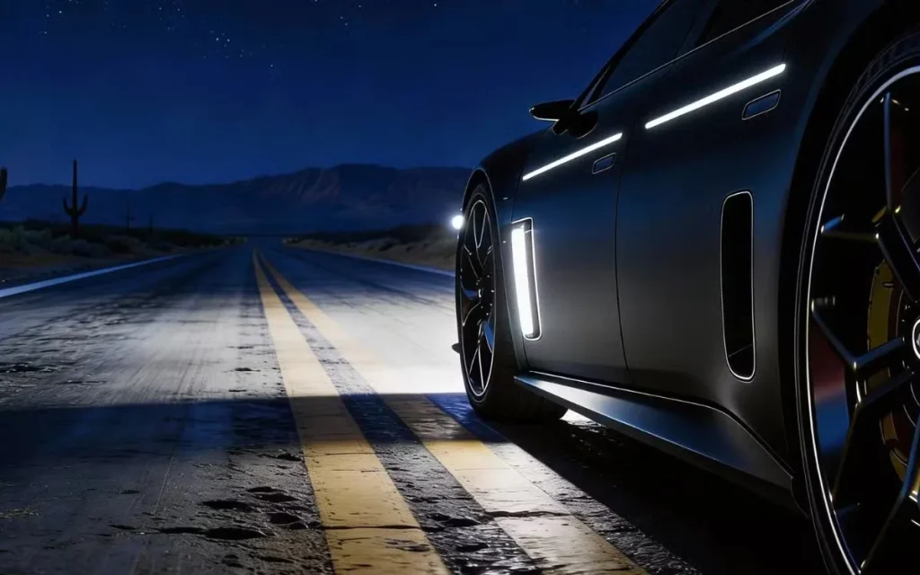 DarkSky International’s DarkSky One is a night-optimized supercar concept that aims to reduce glare and rethink how cars handle driving after dark