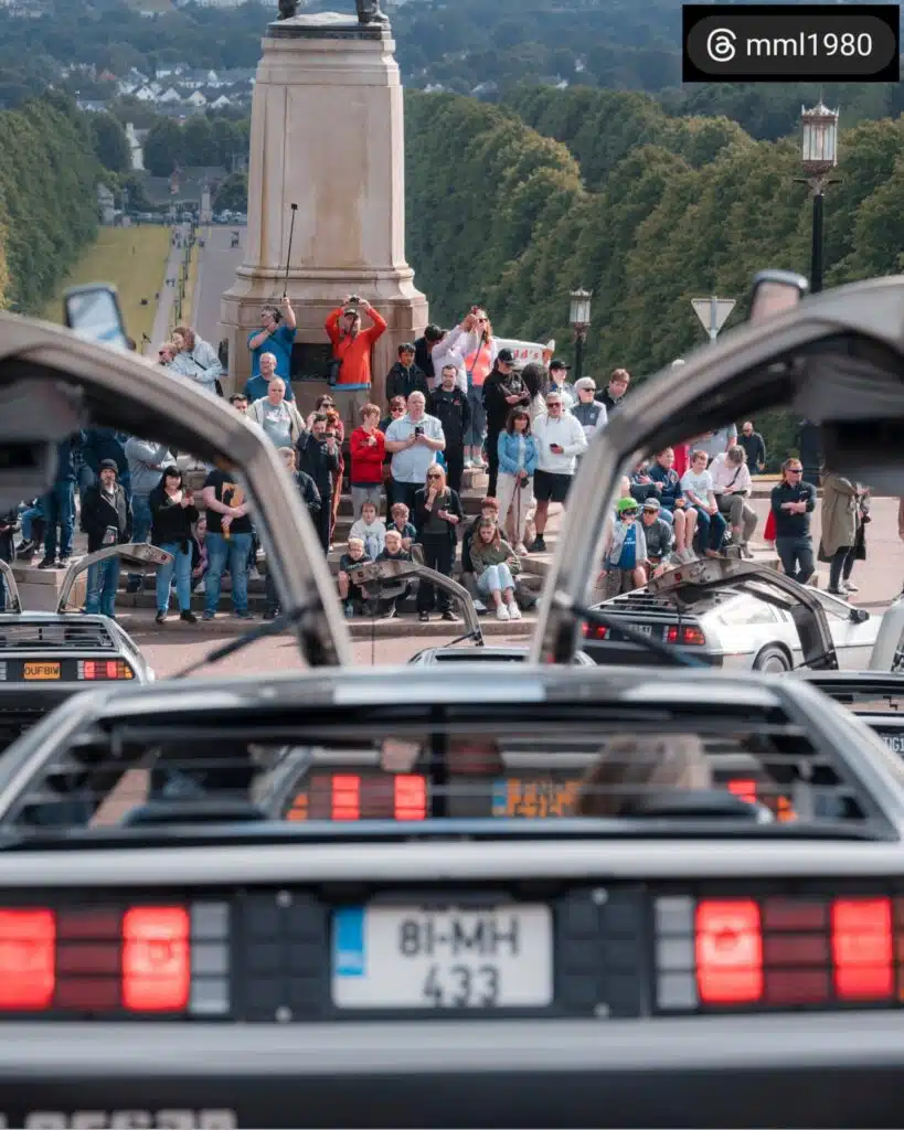 Dozens of DeLoreans turned up for the DeLorean Revival