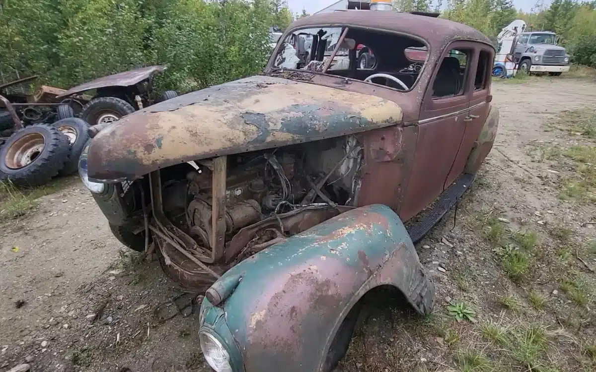 Pre-WWII Plymouth Deluxe discovered in junkyard by explorers was found to be hiding US military secrets
