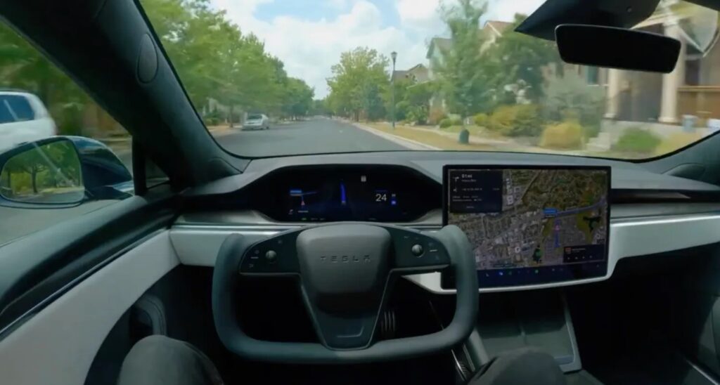 Tesla self-driving capability demo