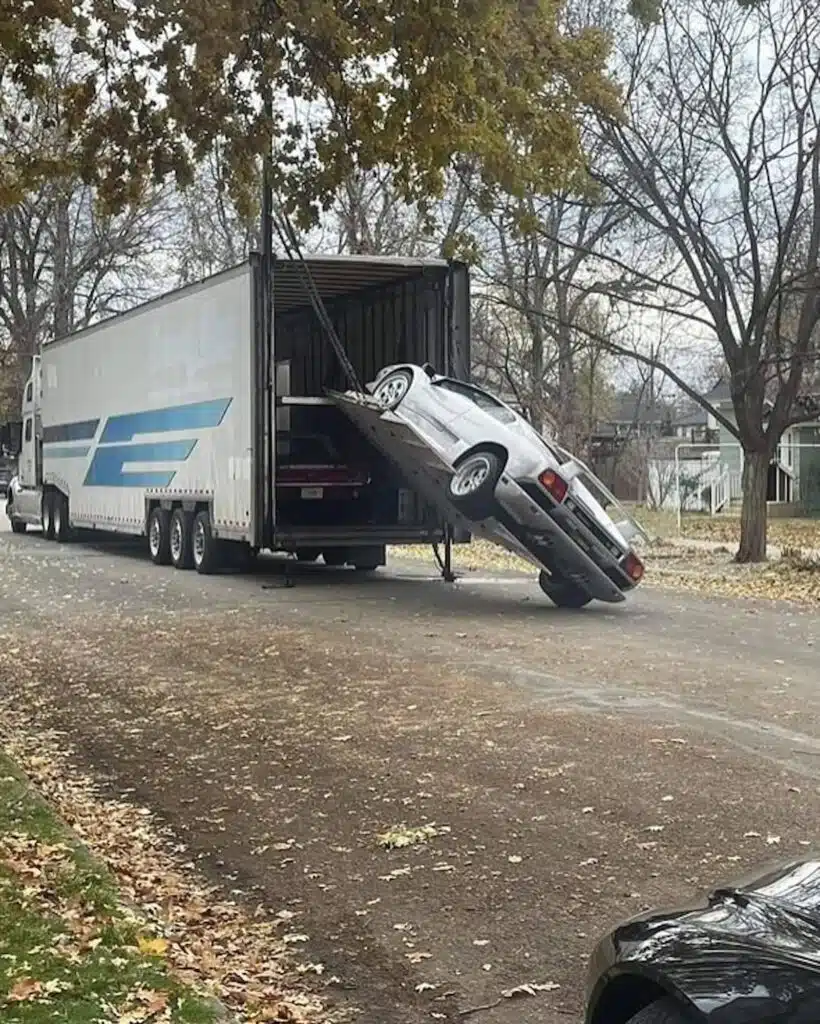 Lamborghini Diablo falling off a delivery truck is enough to break the heart of any car fan