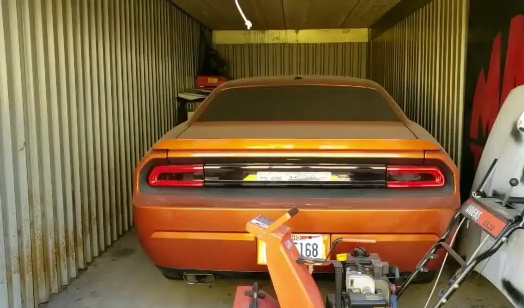 abandoned storage unit Dodge Challenger Harley-Davidson jackpot