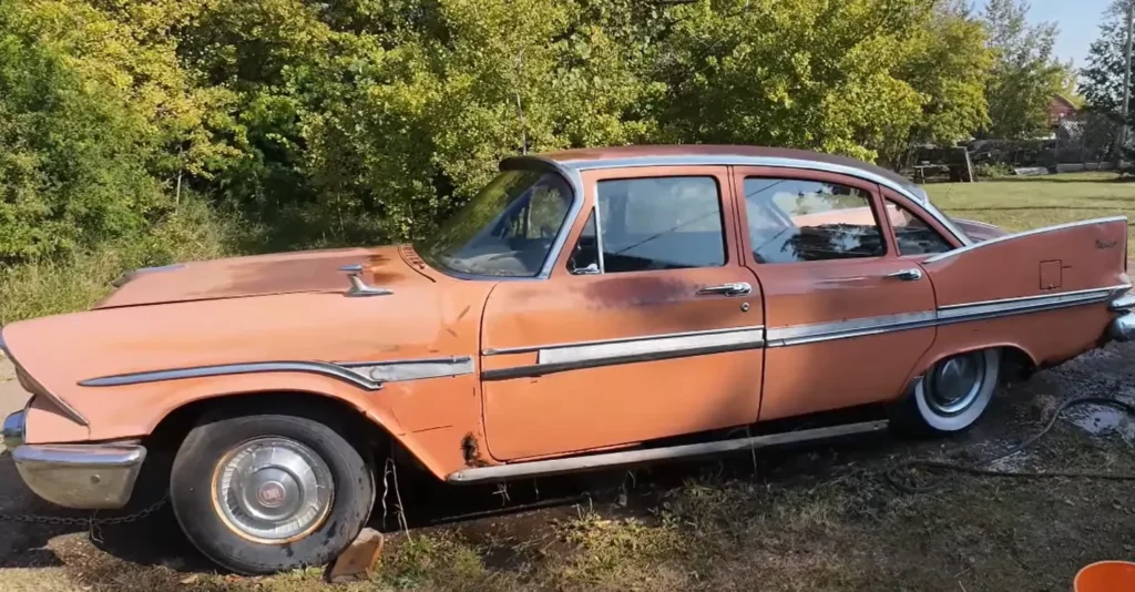 A rare Canadian 1959 Dodge Viscount was rescued from a barn and given its first wash in years