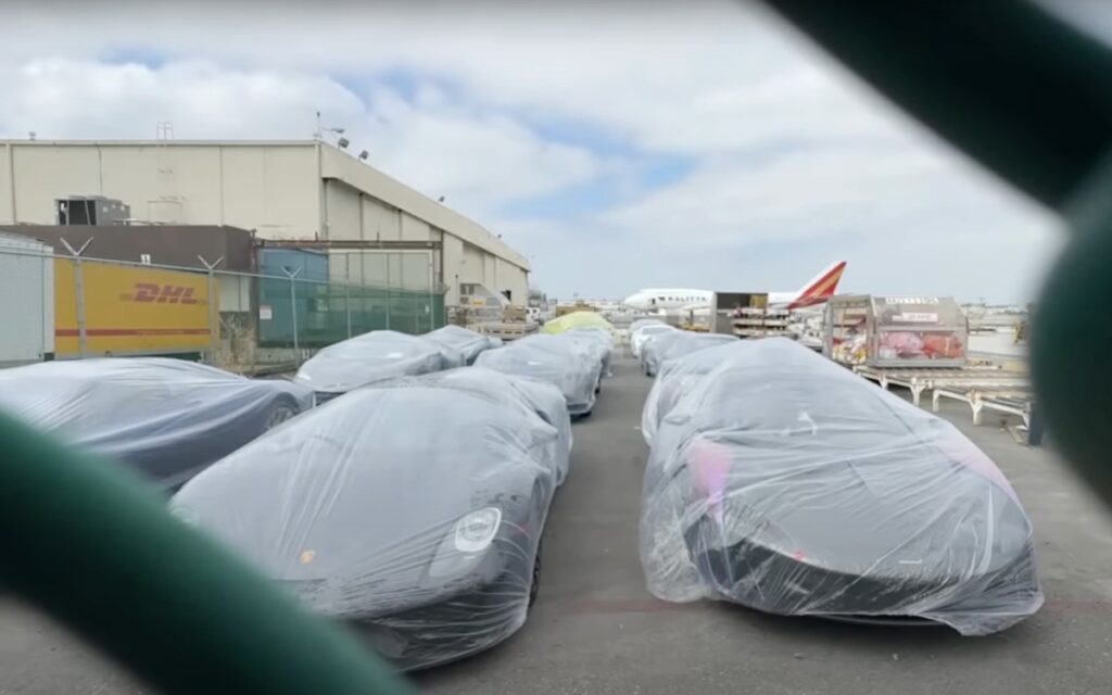 Dozen hypercars including Pagani Huayra BC stashed away at LAX airport