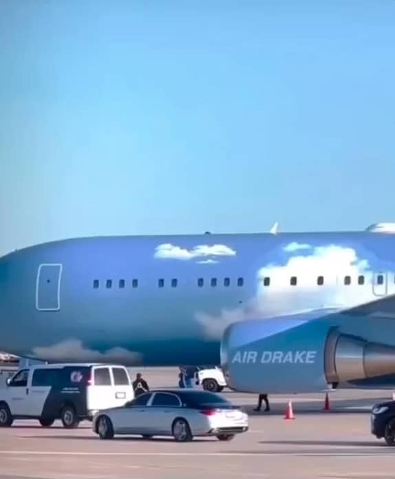 Drake private jet customized by Virgil Abloh