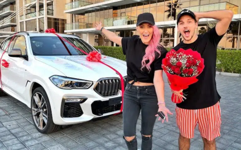 This is the moment Supercar Blondie surprised a member of her team with his dream car to say ‘thank you’