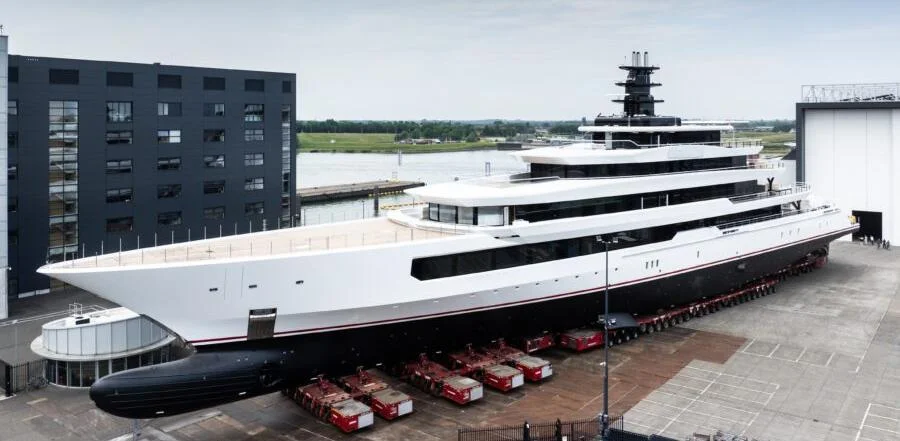 Home Depot founder Arthur Blank’s new 367 foot DreAMBoat superyacht takes to the water for her first trials