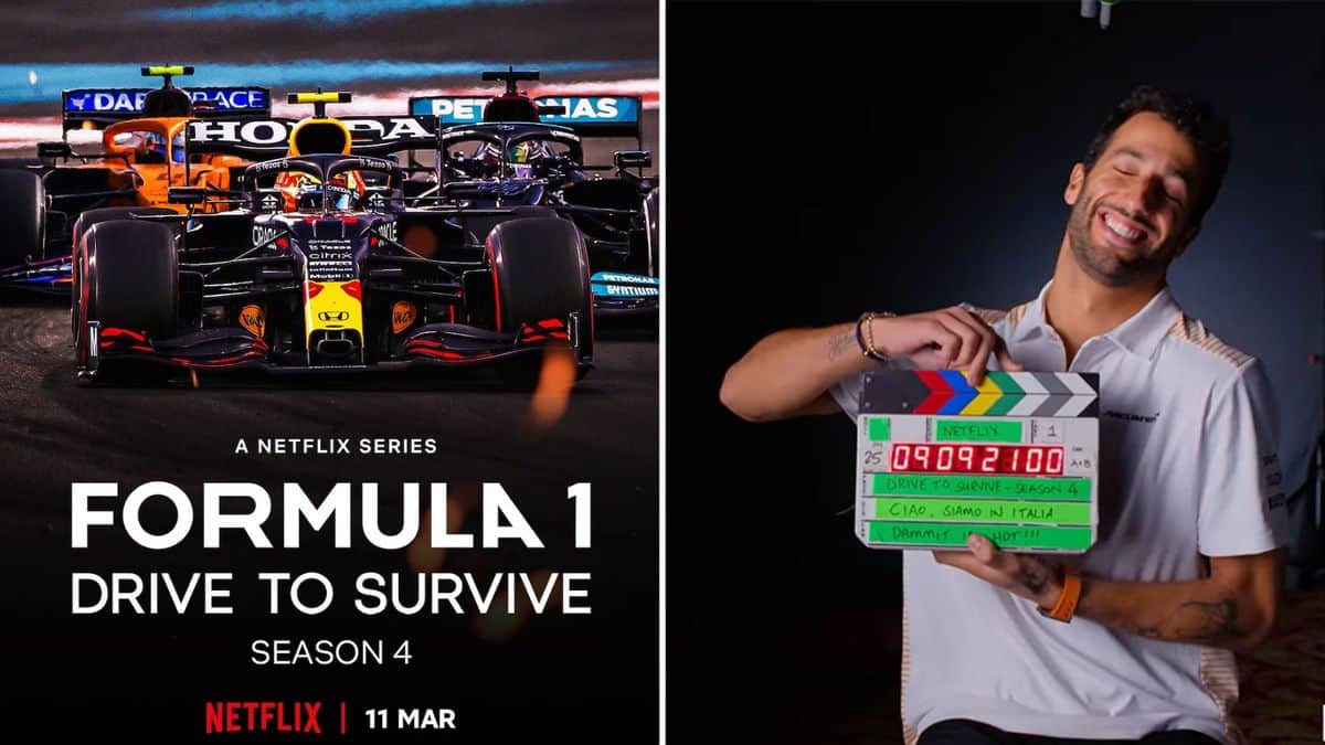 Drive to Survive poster pictured with Daniel Ricciardo.