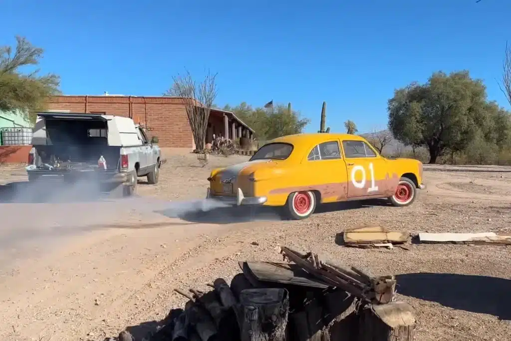 abandoned 1949 Ford in Arizona desert