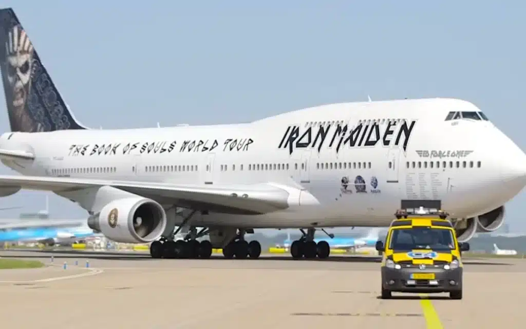After rocking 117 shows across 36 countries, Iron Maiden’s Boeing 747 jumbo jet Ed Force One found a surprising second life flying for Saudia