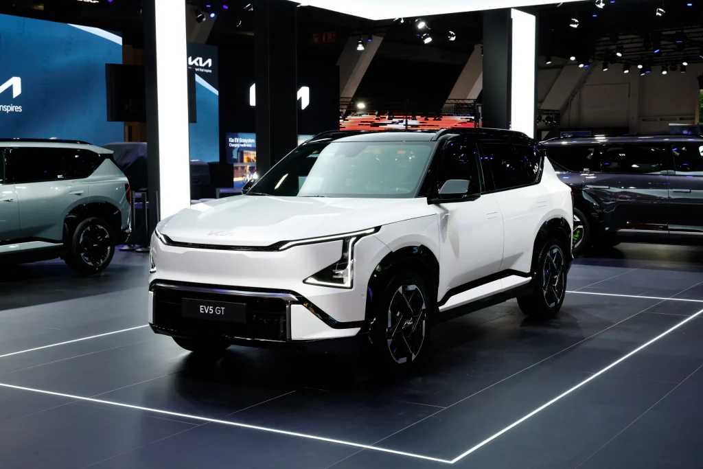 Kia just unveiled three new electric GT models at once at the Brussels Motor Show, bringing sporty performance to its EV3, EV4, and EV5 lineup