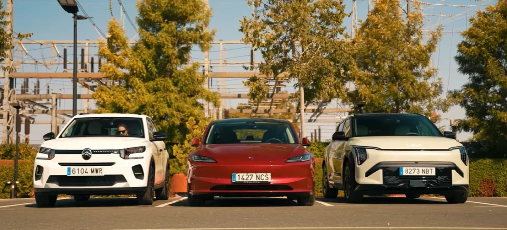 A team took three electric cars - a Tesla, a Kia and a Citroën - into 111°F heat to see how far they’d really go and the results will shock you