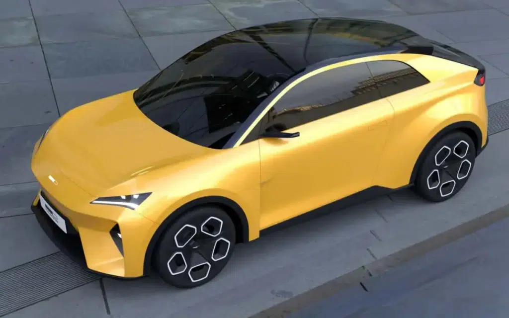 The Volkswagen Italdesign EVX is a sleek electric coupe concept shown only as a hologram - a dream VW car never meant to hit production