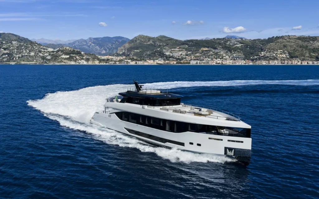 The 121-foot Maiora 36 Exuma is a floating mansion built for life at sea, blending Italian design, open decks, and effortless indoor-outdoor luxury