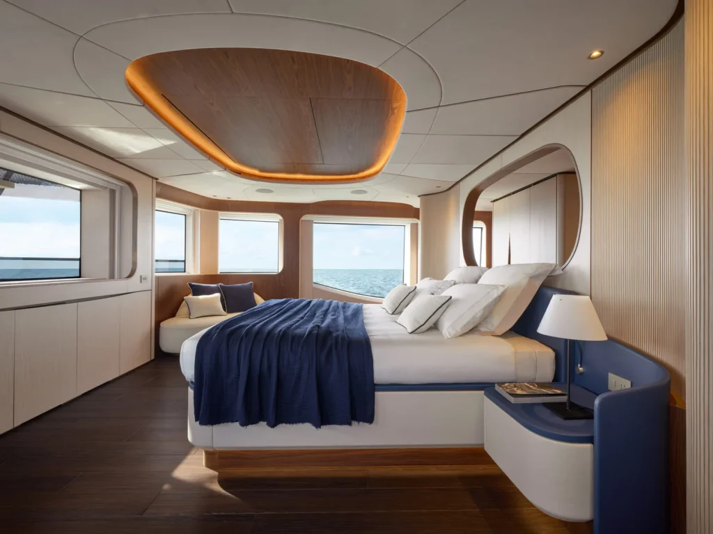 The 121-foot Maiora 36 Exuma is a floating mansion built for life at sea, blending Italian design, open decks, and effortless indoor-outdoor luxury